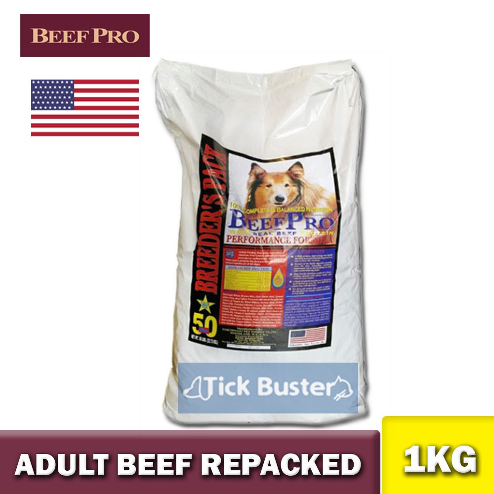 Beef Pro Adult & Puppy Dog Food 1KG Repacked With Expiration Date