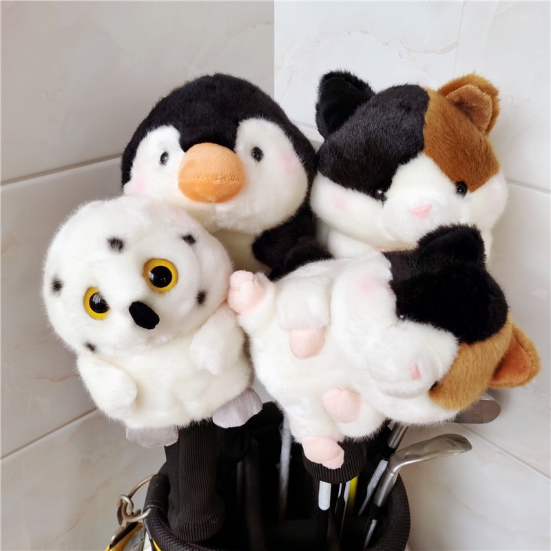 Plush golf driver headcover 460cc / FW golf club Fairway wood cover Animal  Penguin Cat Owl Chicken | Shopee Philippines