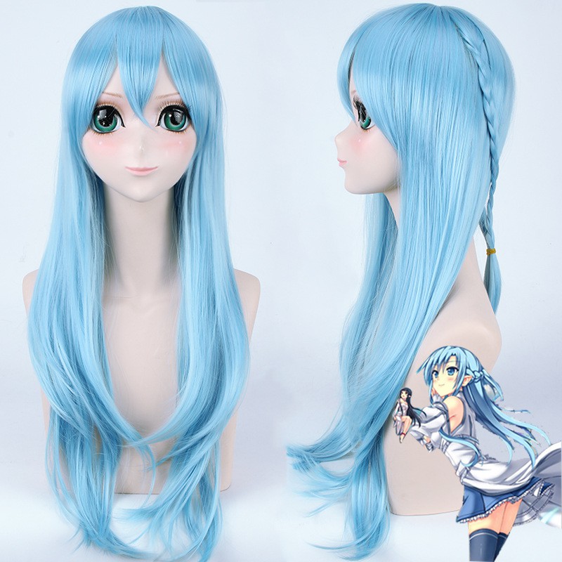 blue cosplay wig