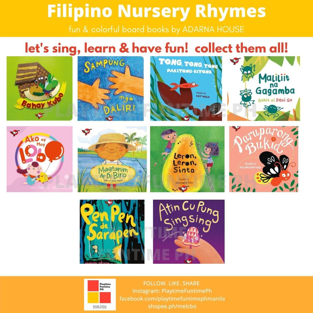 Early Learners Filipino Tagalog Nursery Rhymes Shopee Philippines