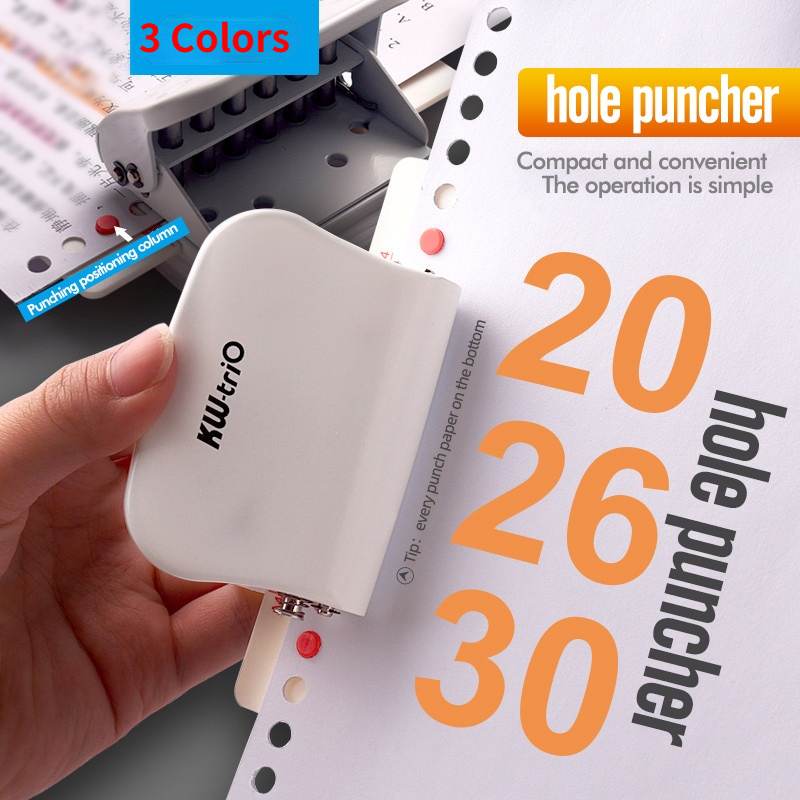 6 Hole Puncher Handheld Metal Punchers for A4 A5 B5 Notebook Scrapbook