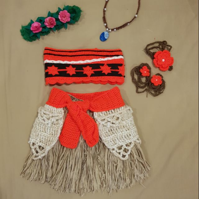 Moana Crochet Costume 2t Shopee Philippines