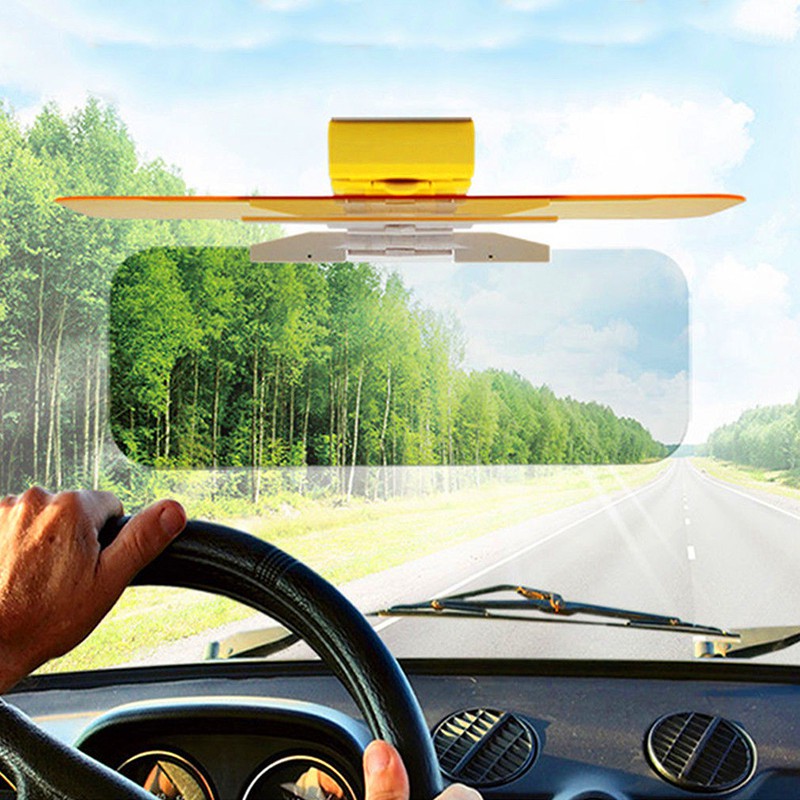 HD Anti-Glare Auto Car Flip Down Shield Sun Visor Day Night-Vision Block View UV