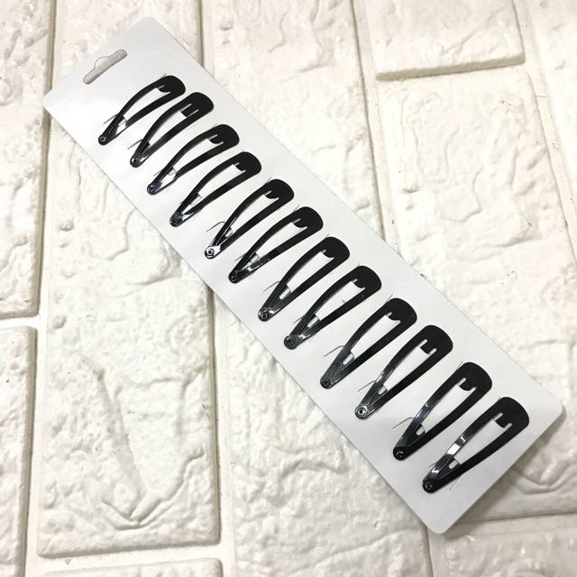 Hair Clip Plain Black For Ladies Shopee Philippines