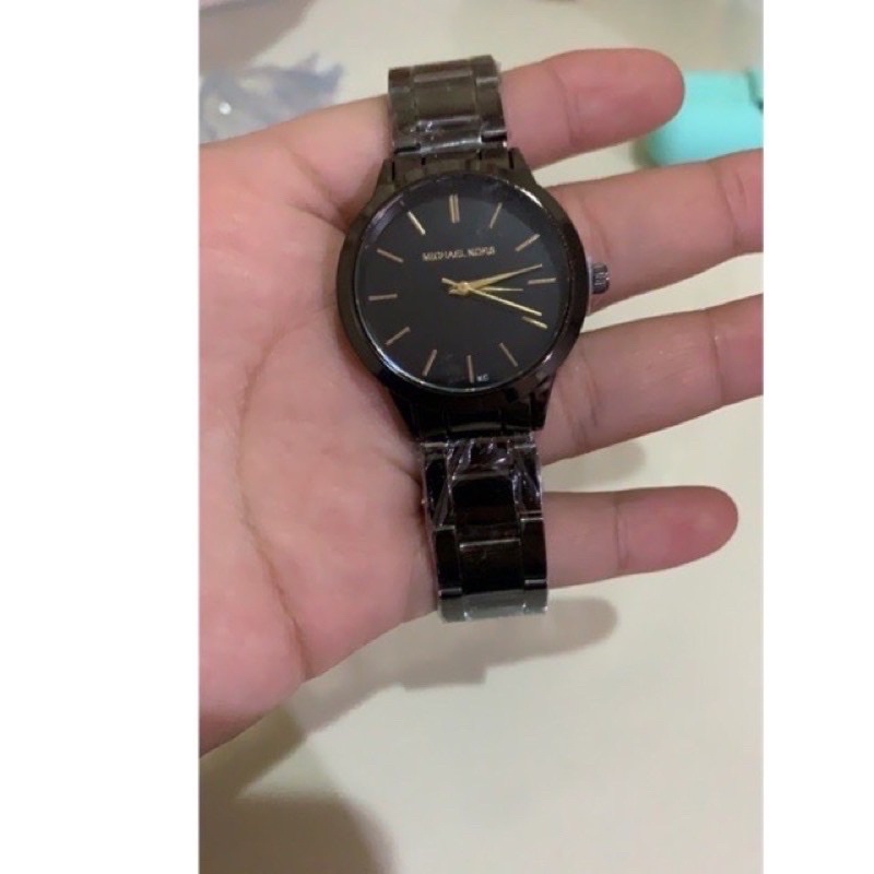 MK Michael Kors black stainless watch | Shopee Philippines