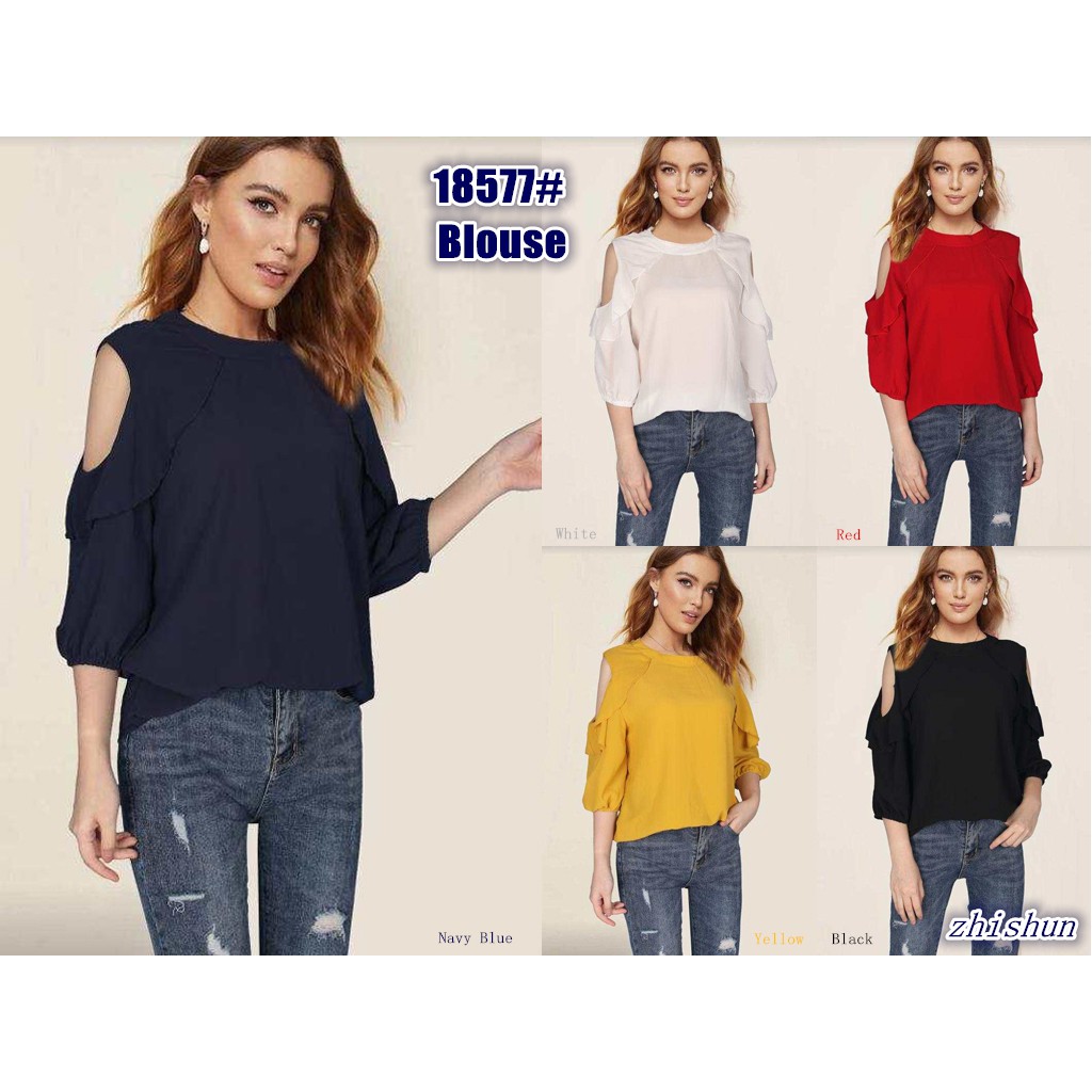 elegant cold shoulder tops