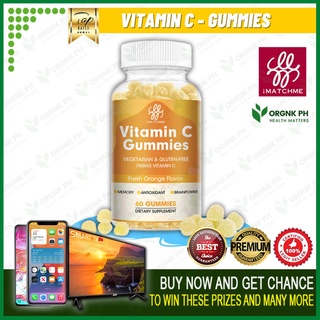 ORGNKPH Vitamin C Gummies Immune System Booster Multivitamins Maintain Skin Elasticity Reduce Stress