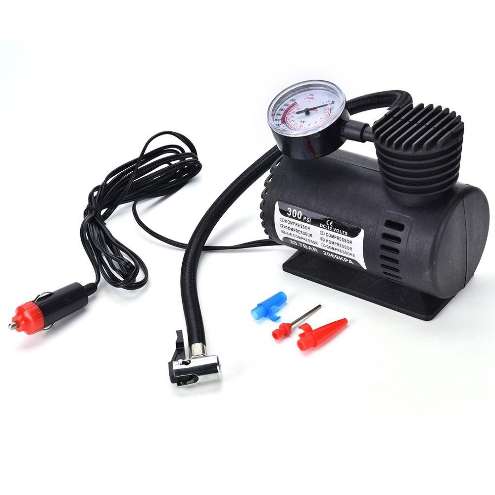 Soccer Electric Tires Motorcycles etc Tricycles Portable Mini Air Compressor Electric Tire Infaltor Pump 12 Volt Car 300 PSI for Bicycles Basketball Mini Air Compressor Cars