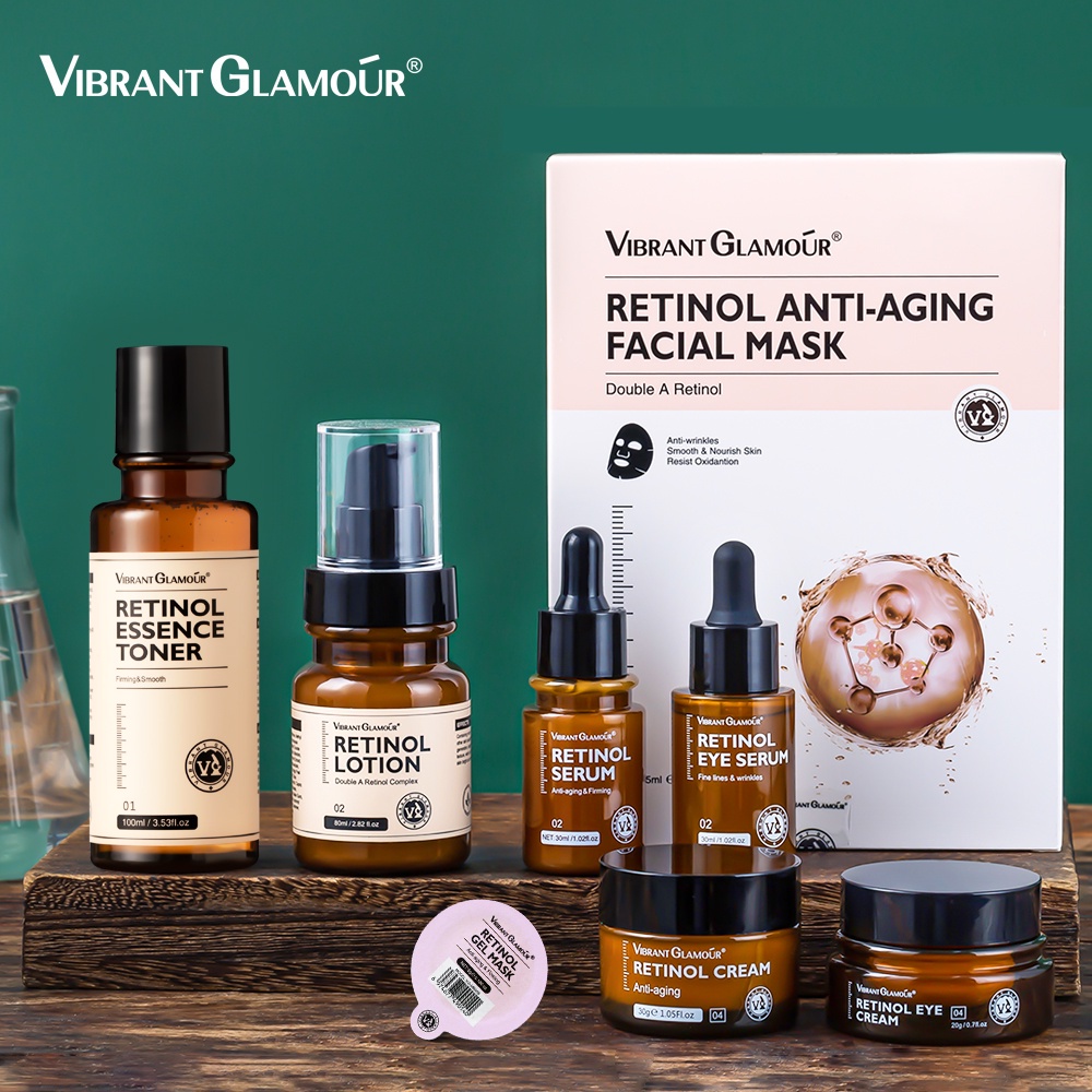 VIBRANT GLAMOUR Double Retinol Sets Antiaging Retinol Cream Melamsa