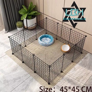 ❀45x45CM Stackable Pet Dog Cat Rabbit Cage Game Fence Black Free diy Random combination