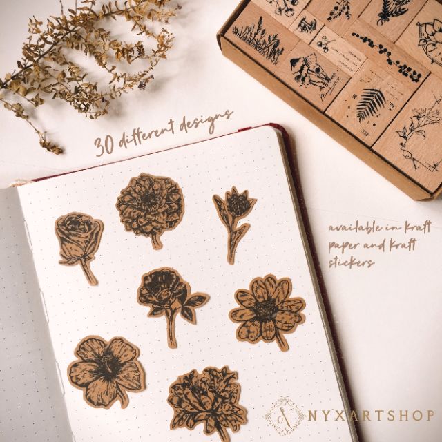 30pcs vintage flowers stickers ephemeras for journal scrapbook planner shopee philippines