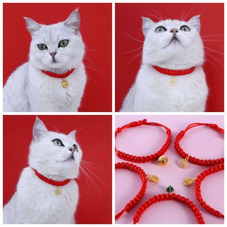 Pet Red Rope Woven Adjustable Collar Pet Collar #1