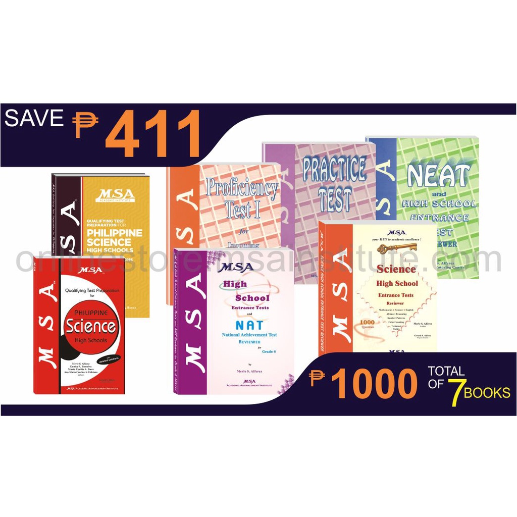 MSA Philippine Science High School Entrance Test Reviewer (7 books