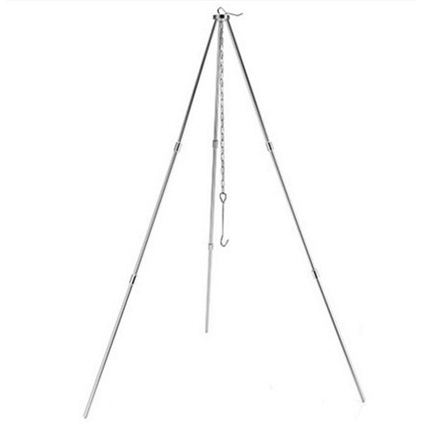 Outdoor Camping Campfire Tripod Hanging Pan Picnic Fire Stand