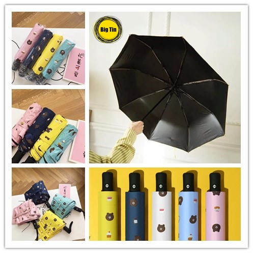 BigTin Automatic Umbrella With Anti UV Folded Sun/Rain Protection Cute ...