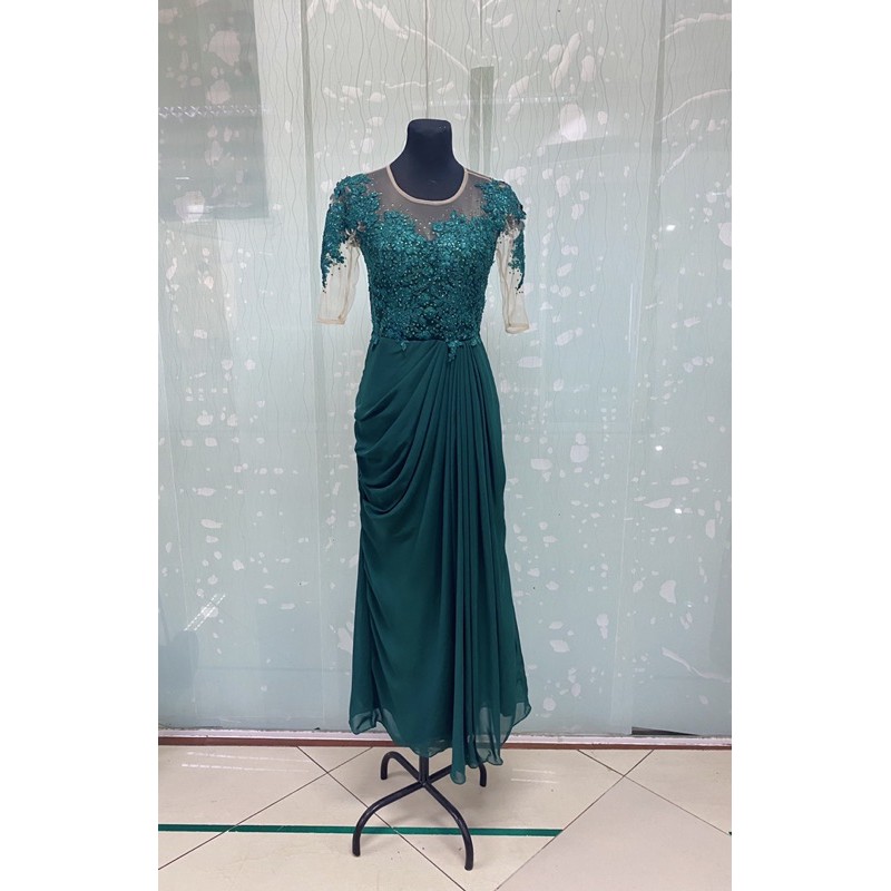 emerald green gown for ninang