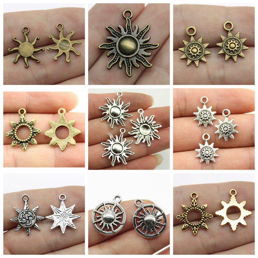 30 Pieces Sun Charms Diy Jewelry Handmade Craft Wholesale Bulk Shopee