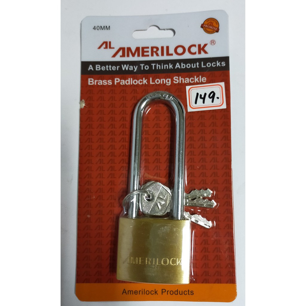AMERILOCK BRASS PADLOCK LONG SHACKLE 40MM Shopee Philippines