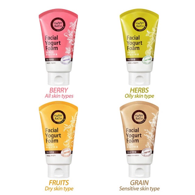 happy bath facial yogurt foam