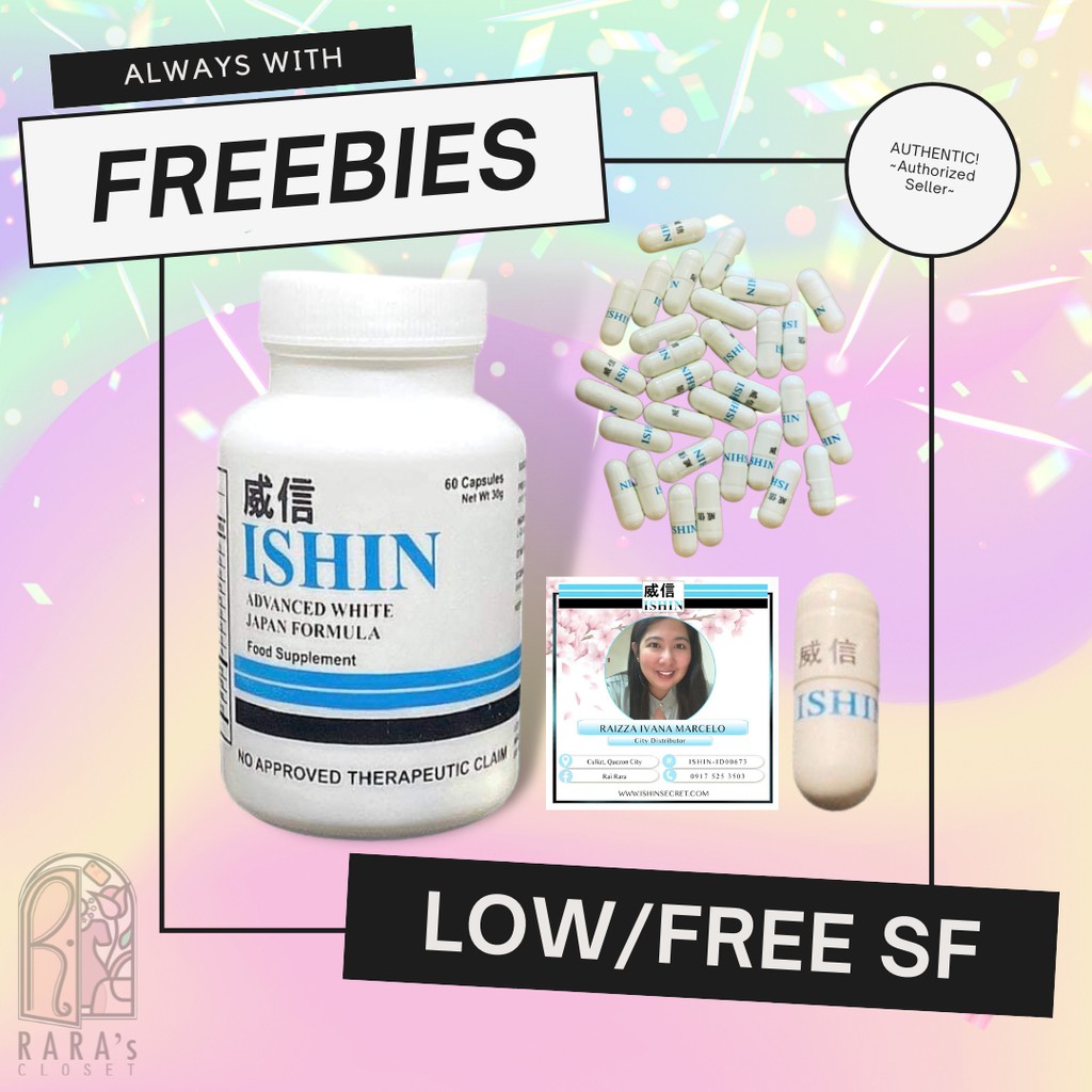 Ishin Advance 10x Whitening Capsule Japan Formula 60 Capsules with FREEBIES Shopee Philippines