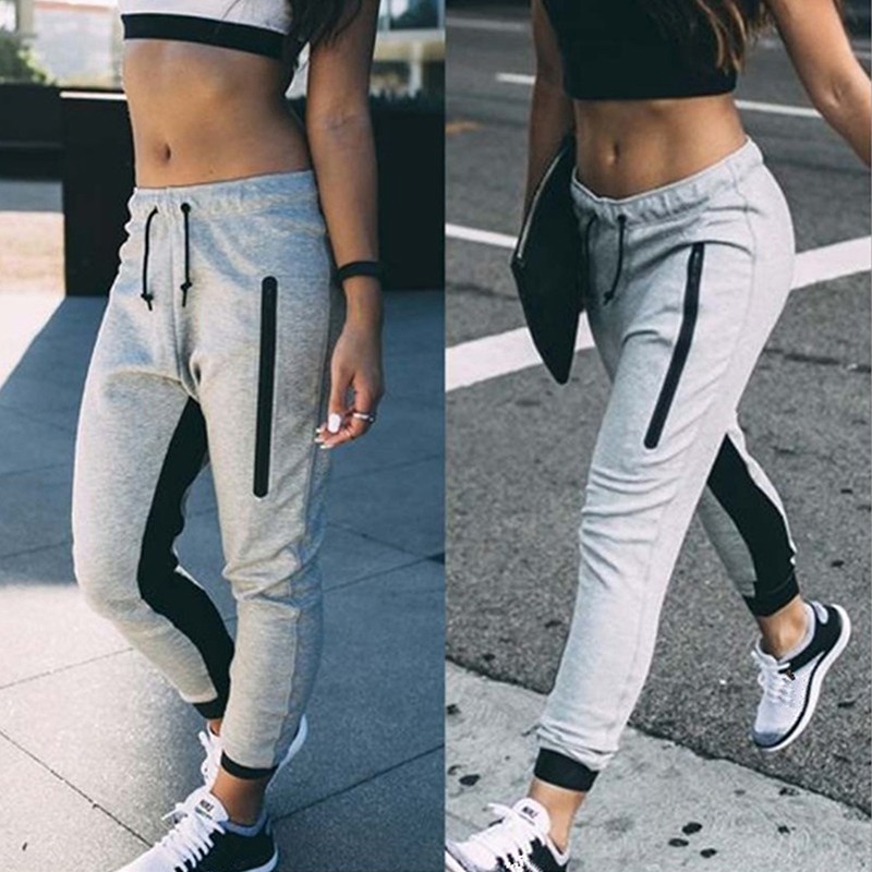 grey sports trousers