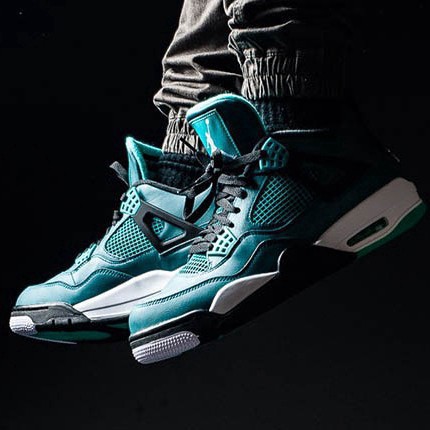 teal jordan 4