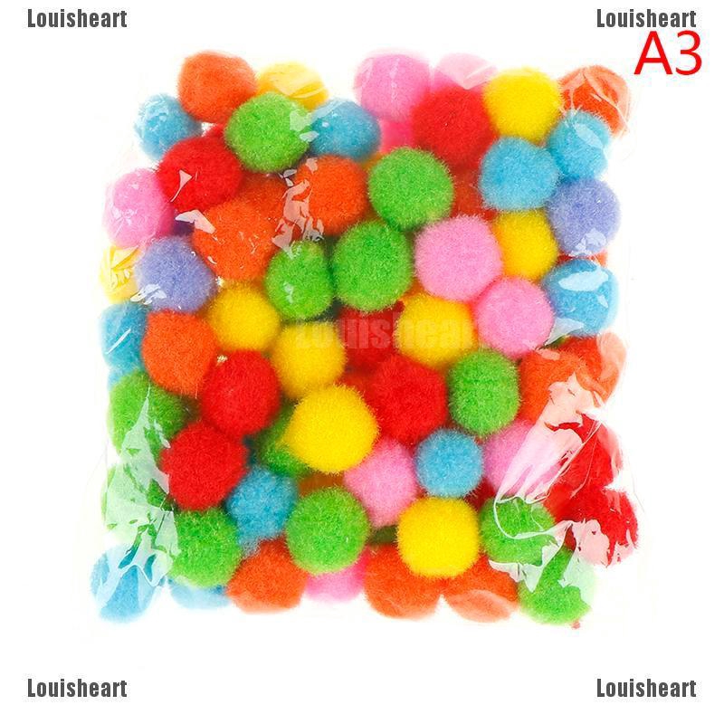 Lhph 10 50mm Multicolor Pompoms Pom Pom Kindergarten Diy Art Craft Kids Educational Retail Shopee Philippines