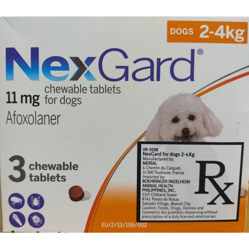 Nexgard Afoxolaner (3 tablets per box) | Shopee Philippines