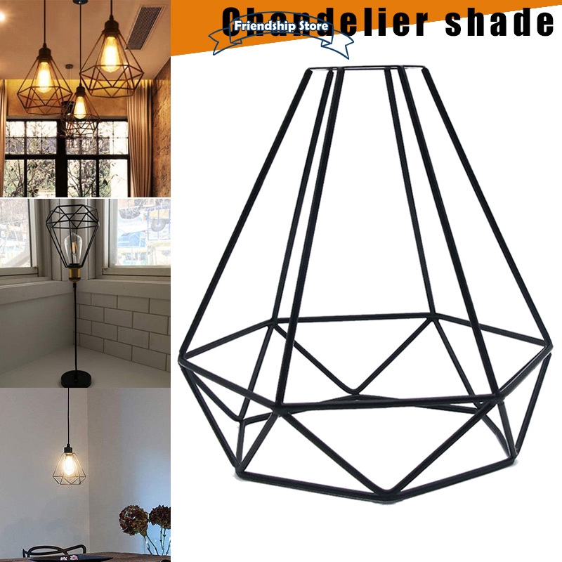 white cage light shade