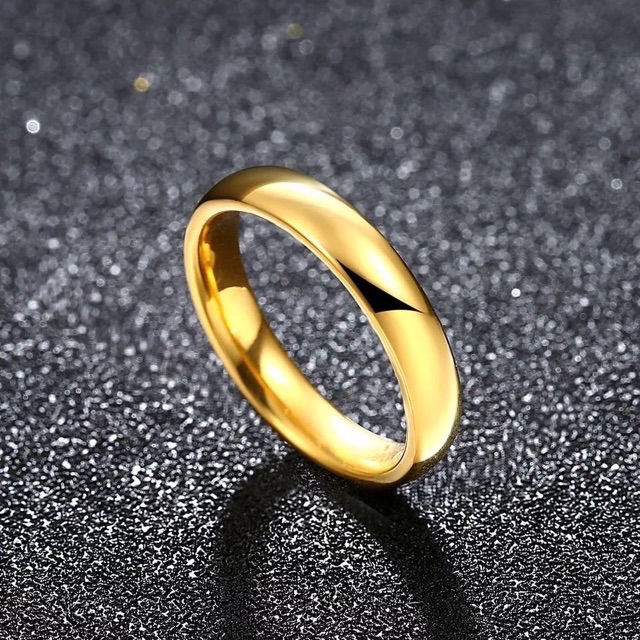 Couple ring stainless gold wedding jewelry(1 pcs)