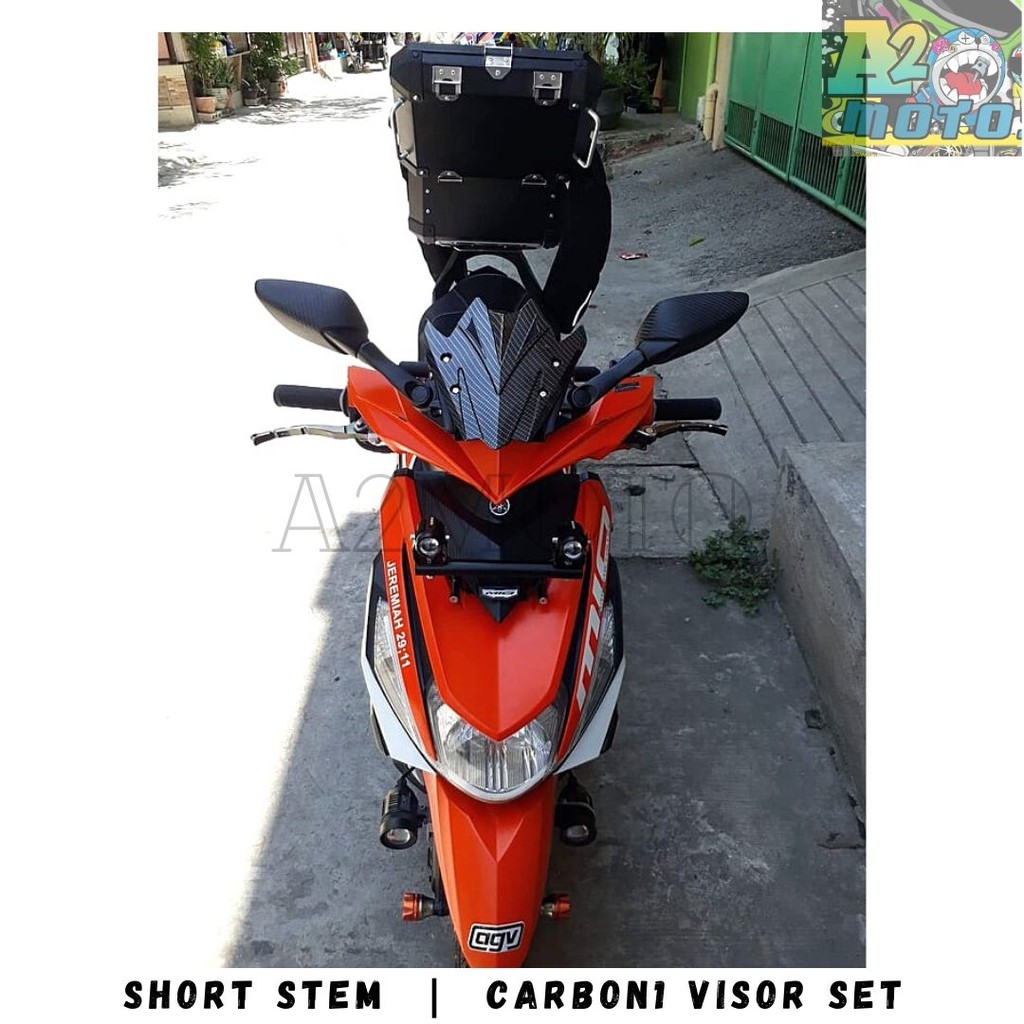 Mio i125 M3 MSI GRAVIS SOULTY Side Mirror with Bracket and Visor SET