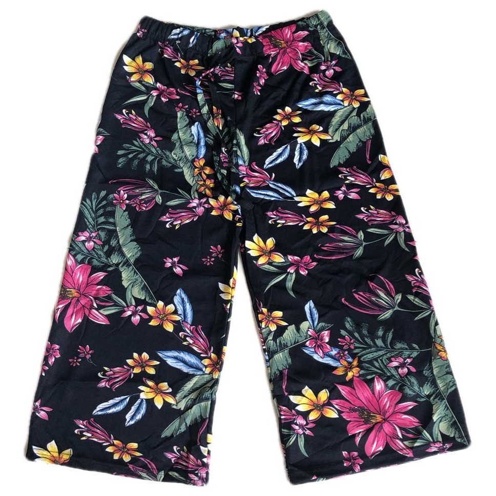 Women’s floral square tokong pants printed#8801 | Shopee Philippines