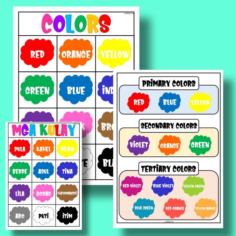 Colors Chart Laminated A4 size | Shopee Philippines