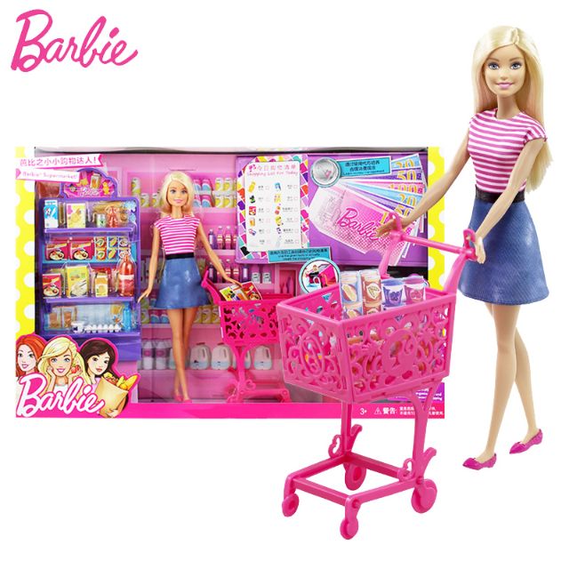 barbie supermarket playset