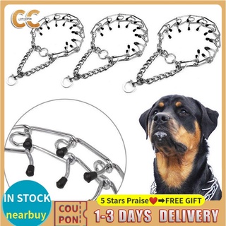 【COD】Dog Chain Training Collar Prong Choker Collars Pet Iron Metal Choke Neck Leash Training Tool