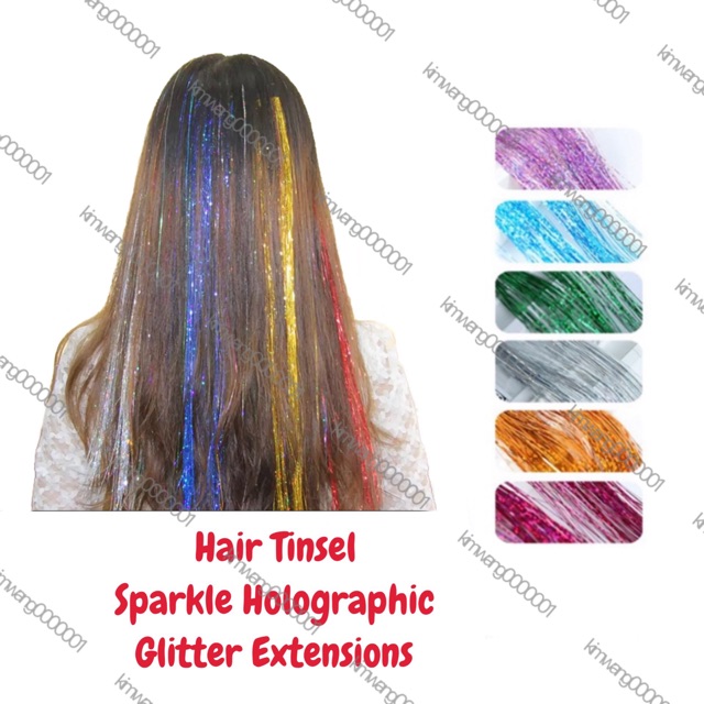 Kw Hair Bling Tinsel Hair Tinsel Sparkle Holographic Glitter
