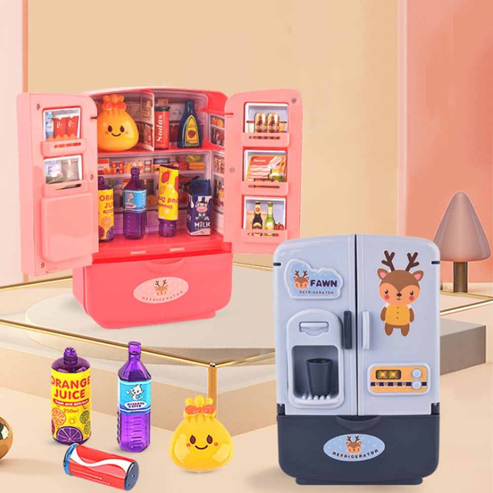 Kitchen Toys Refrigerator Toy Pretend Play Toy Set Mini Kitchen