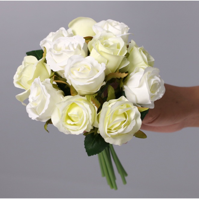 12pcs/lots Silk Artificial Rose Flower Wedding Artificial Flowers ...