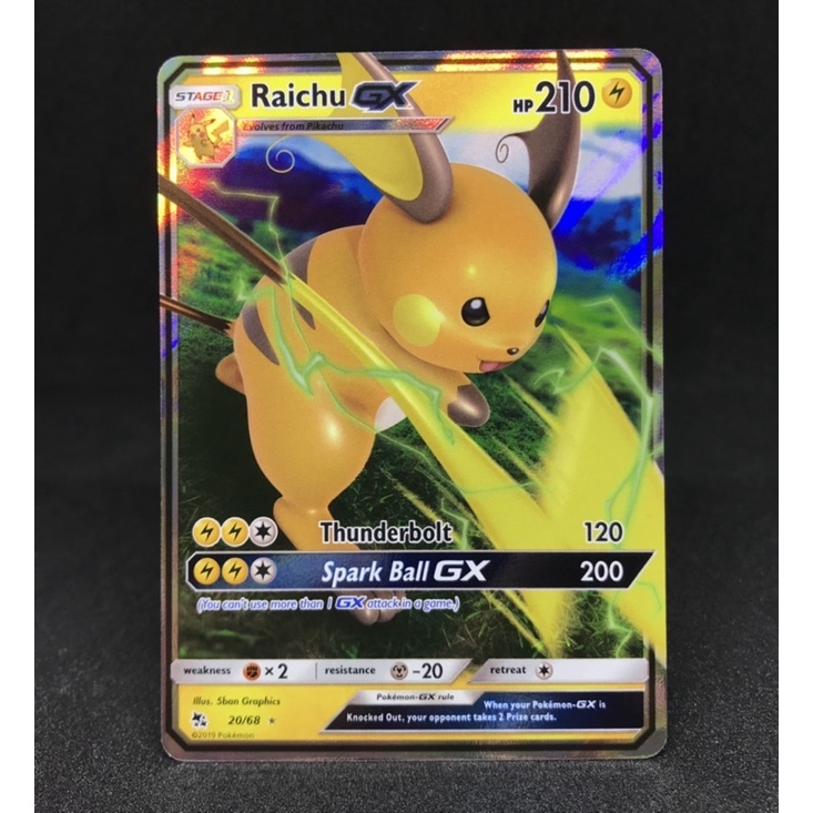 Pokemon Tcg Raichu Gx Ultra Rare 68 19 Hidden Fates Trading Card Game Collectibles Shopee Philippines