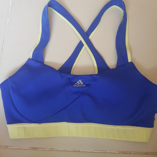 yellow adidas sports bra