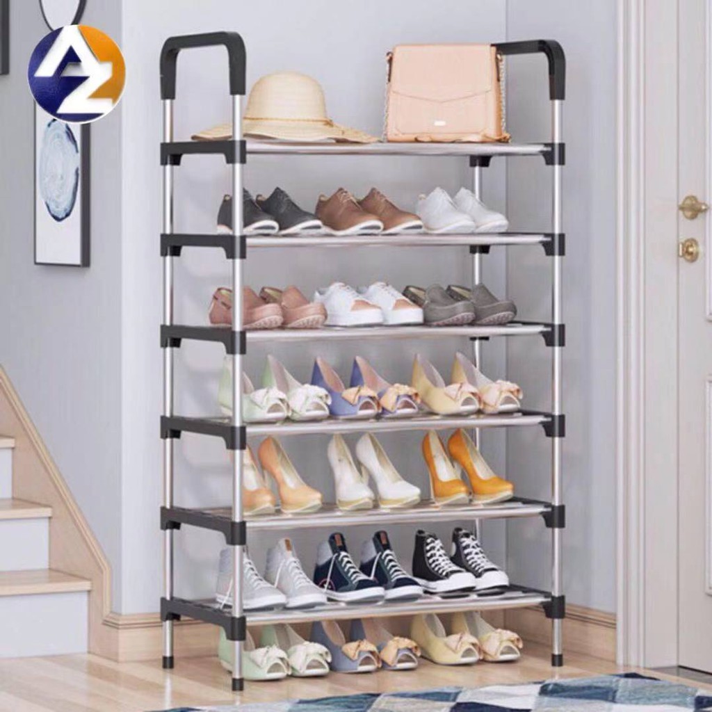 ☆AIZZY SHOP☆ 6 Layer shoe rack/ Tier Colored stainless steel Stackable ...