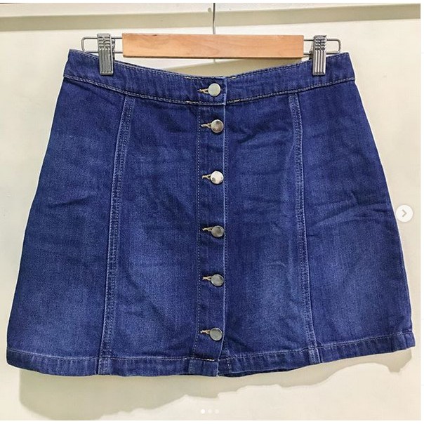 denim divided skirt
