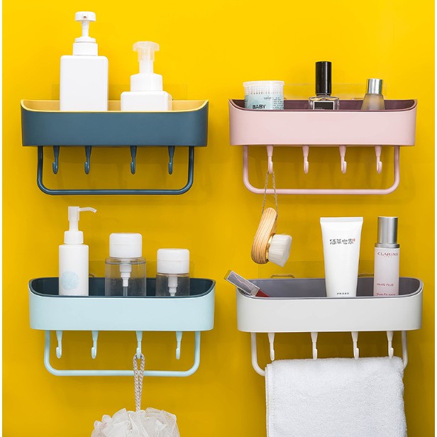 Bathroom Shelf Organizer with Towel Rack Multifunctional drain rack