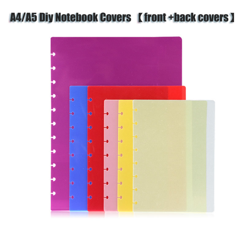 A5/A4 Notebooks Cover Set 2pcs(front+back) Mushroom Holes Diy Discbound