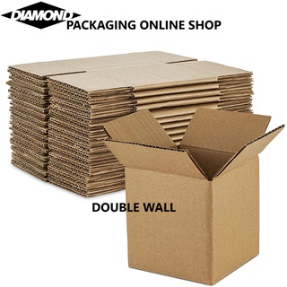 Diamond Brown Kraft Corrugated Box I Shipping Box I Regular Box I Double Wall (33x33x32cm)