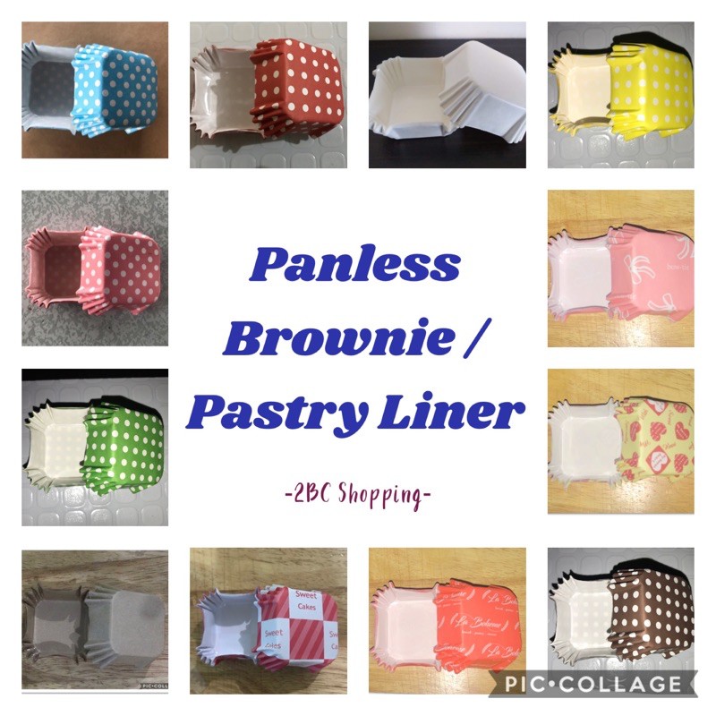 Panless Square Brownie / Pastry / Cupcake Liners 50s Shopee Philippines