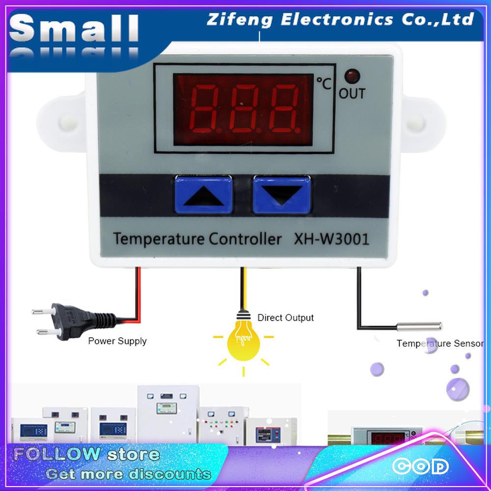 10A 12V 24V 220VAC Digital LED Temperature Controller XHW3001 For