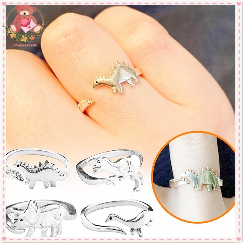 Cute Dinosaur Ring Gift Personalized Jurassic Era Shaped Opening Ring ...