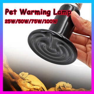 Pet Reptile Heat Lamp Warm Light Pet Far Infrared Ceramic Heating Lamp Heat Lamp 25W/50W/75W/100W