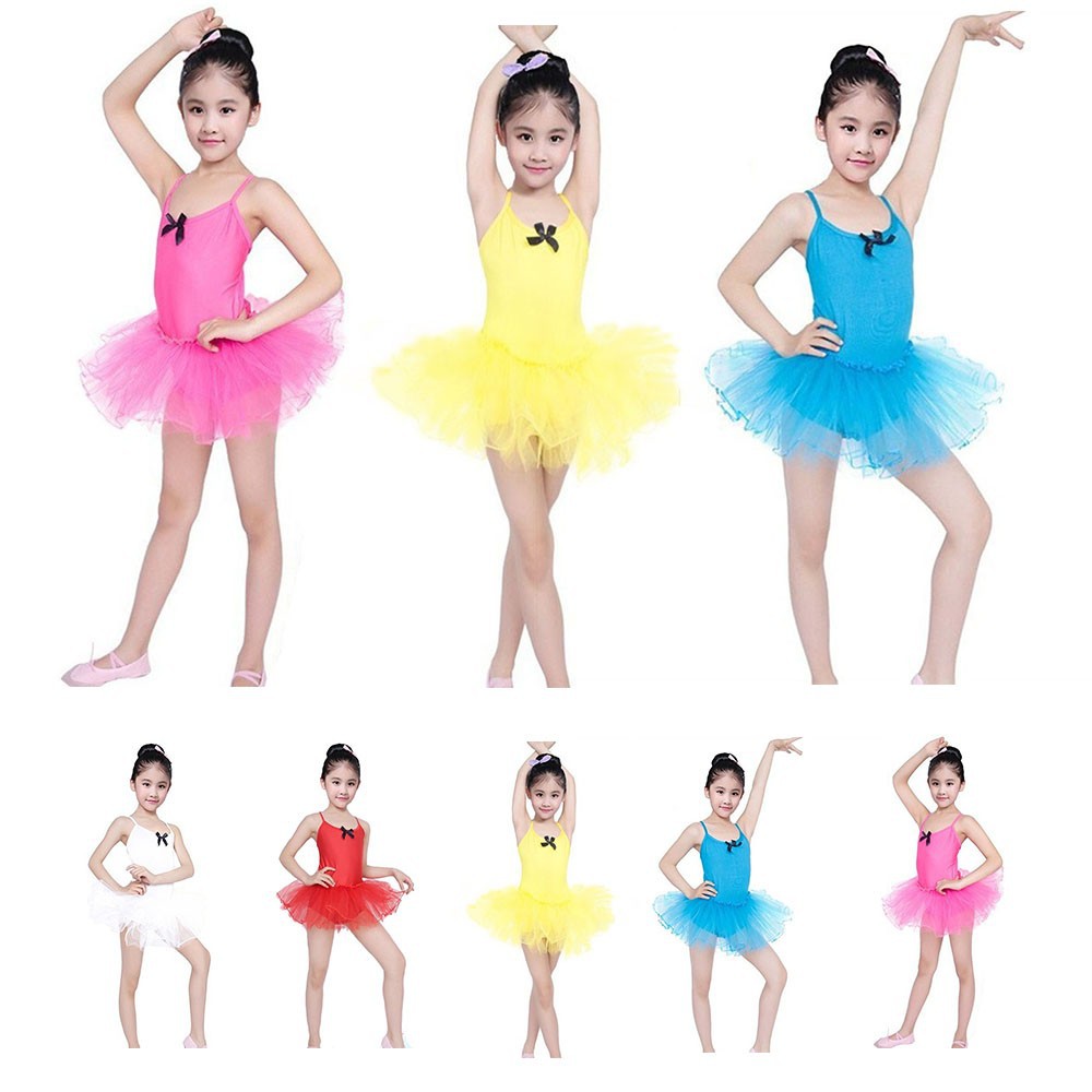 New Girls Kids Disney Princess Tutu Tulle Leotard Ballet Dance Dresses 4T-7T